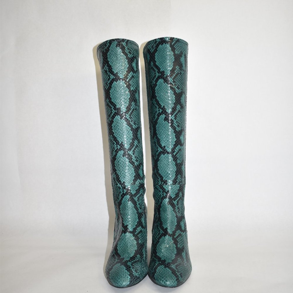 $850 Stuart Weitzman Livia 80 Emerald Python Prin… - image 2